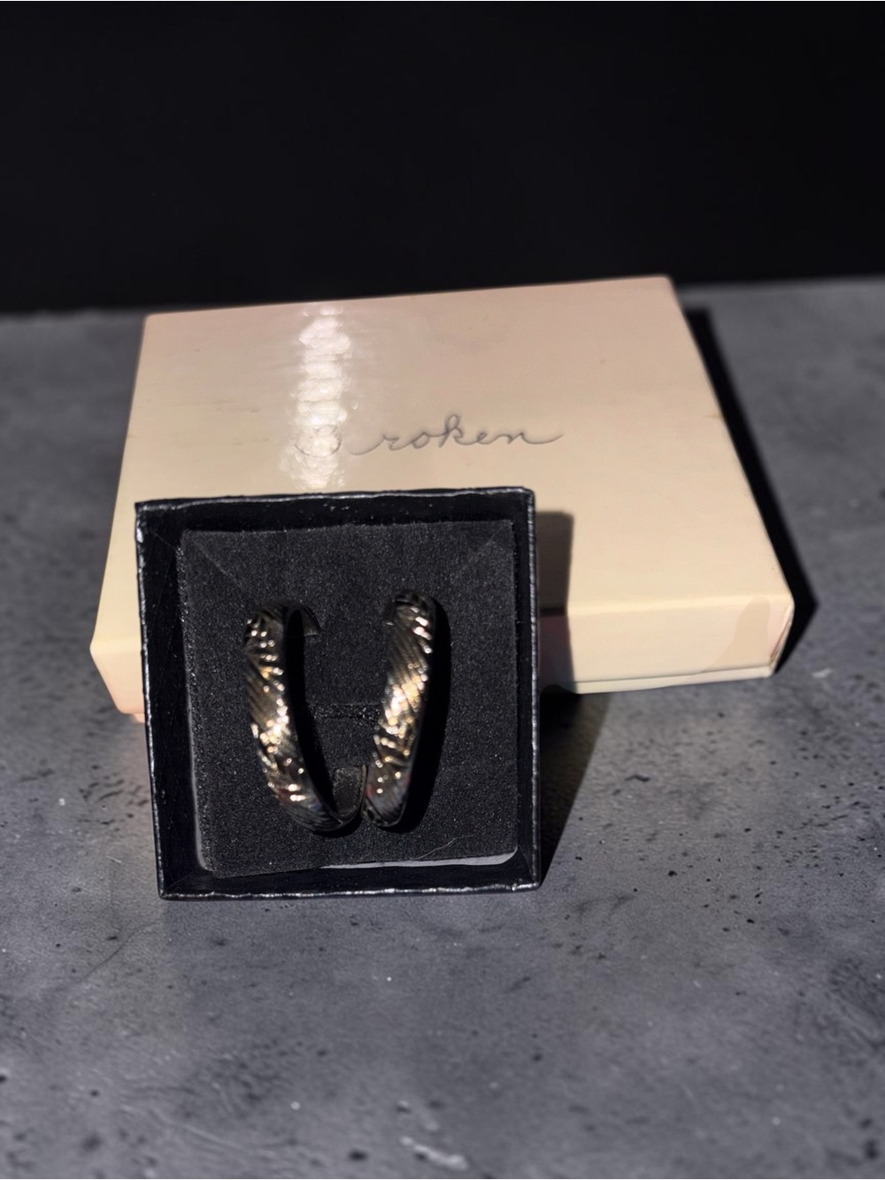 Vintage Gold Braided Hoop Earrings